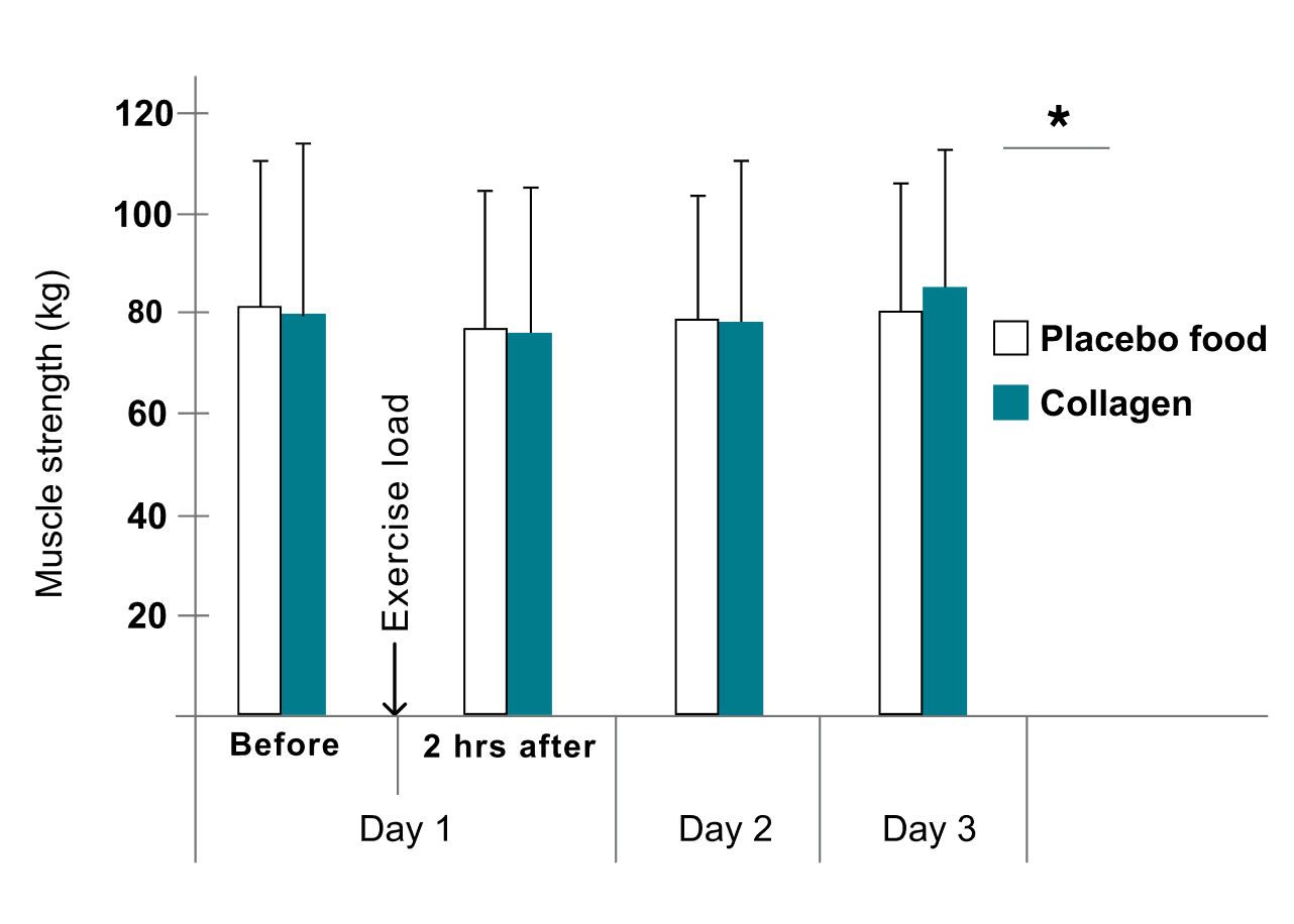 Muscle strength also increased significantly by day 3.